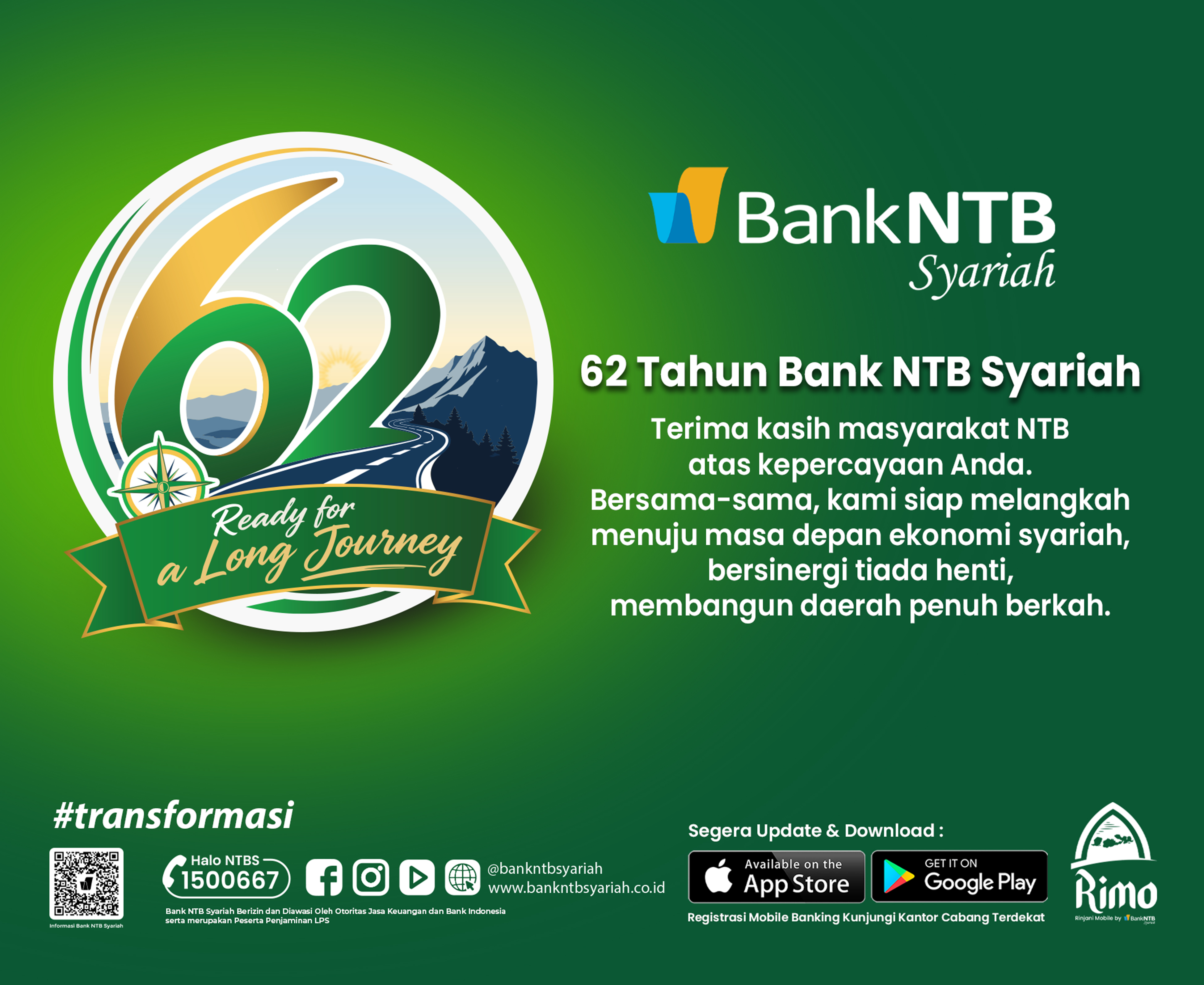 62 tahun Bank NTB Syariah