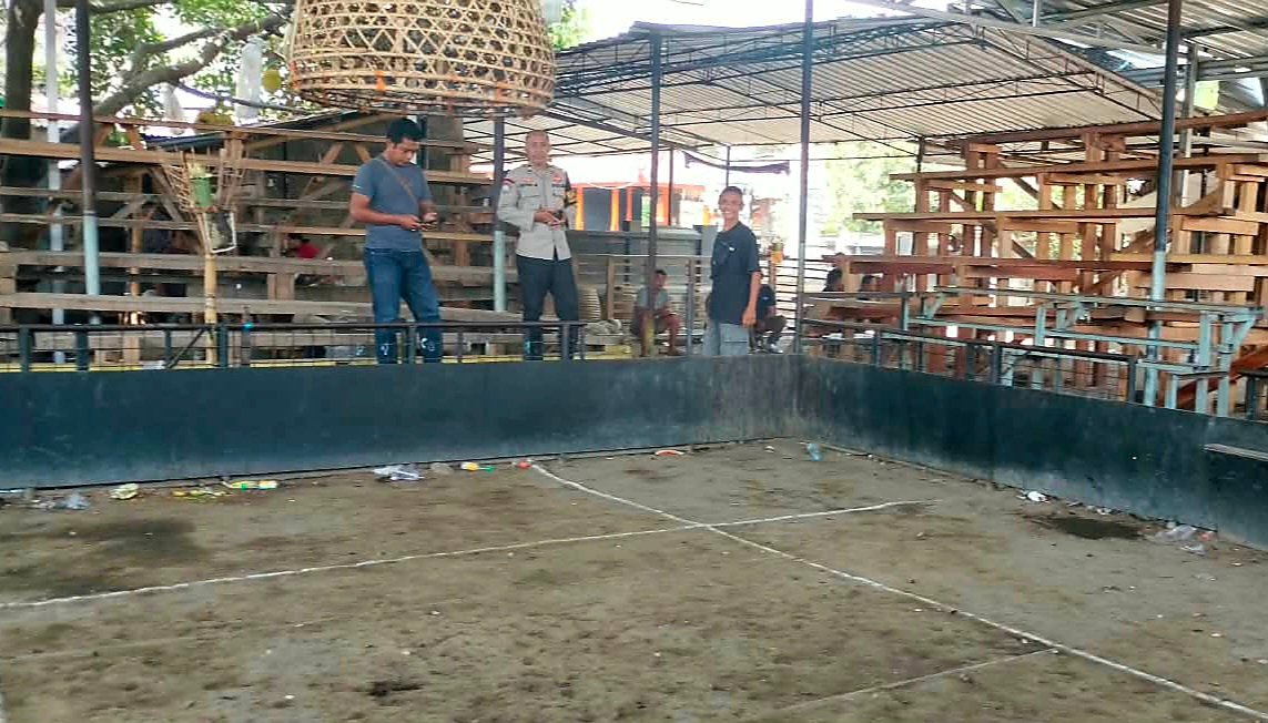 Polresta Mataram Bubarkan Judi Sabung Ayam