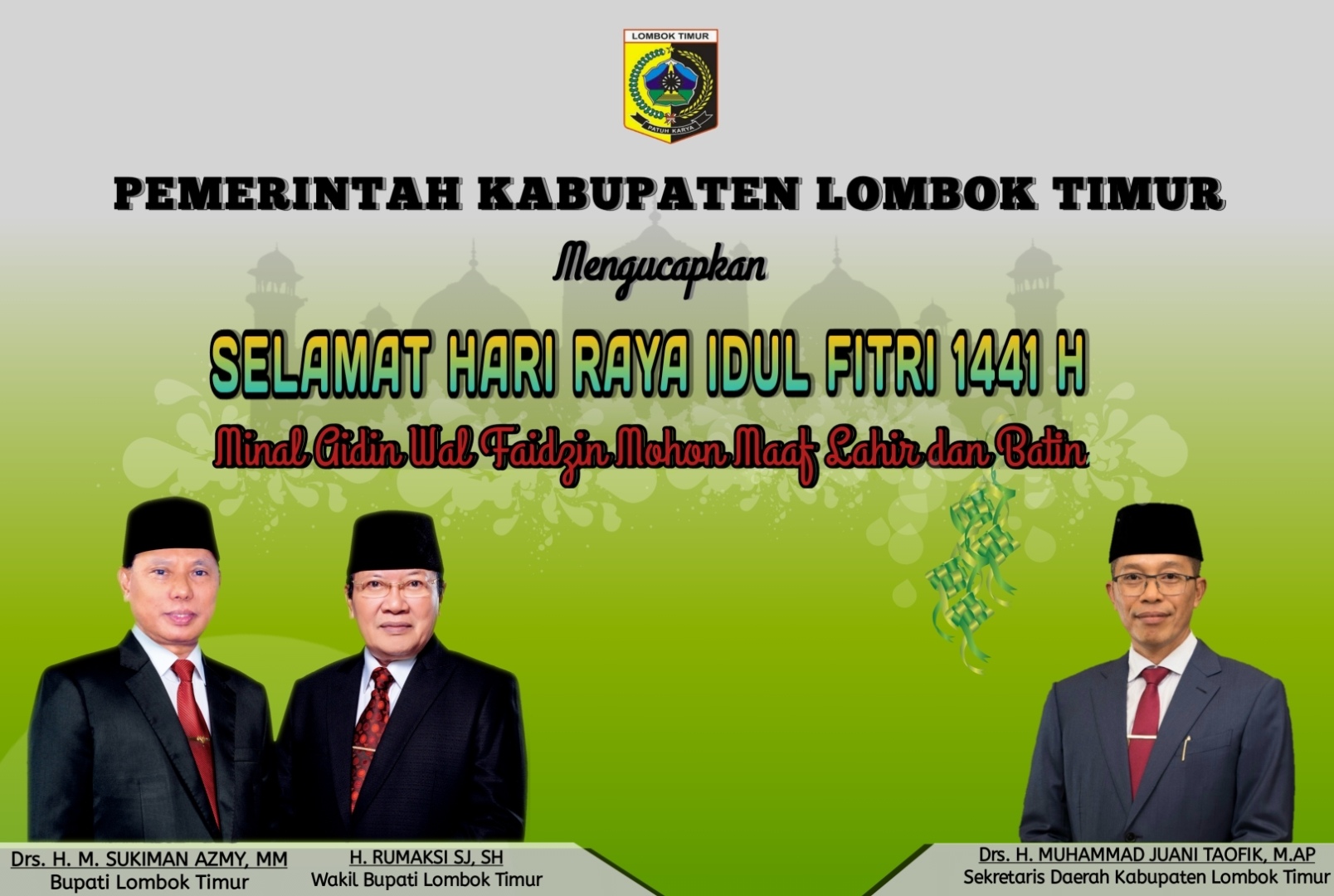 Pemerintah Kabupaten Lombok Timur Mengucapkan Selamat Hari Raya Idul Fitri 1441 H