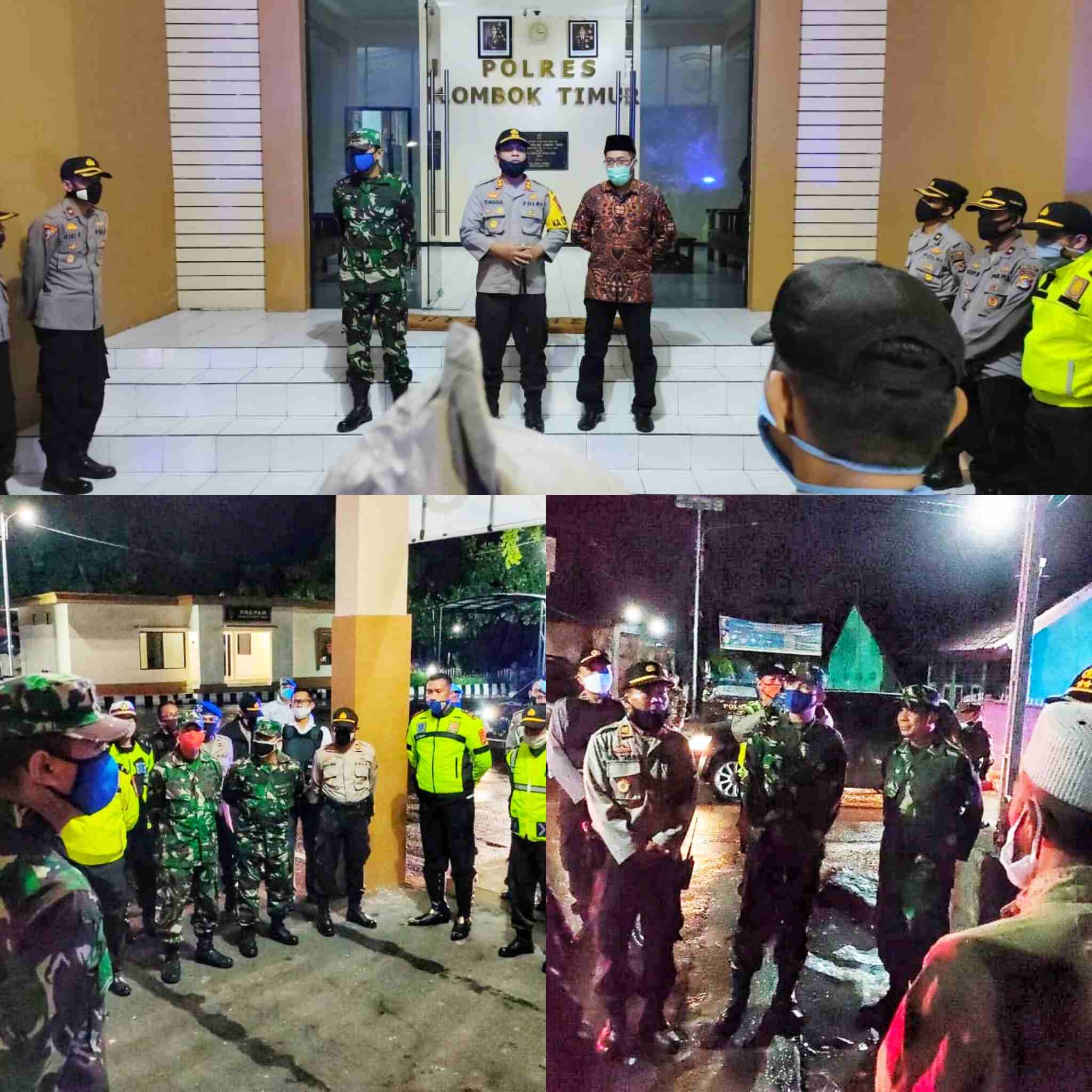 Malam Takbiran, TNI Polri dan Satpol PP Lotim Gelar Patroli
